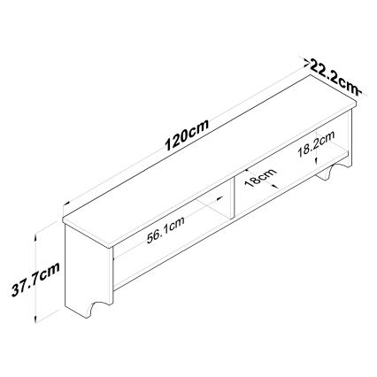 Appendiabiti a parete RANI 120x37,2 cm bianco/beige