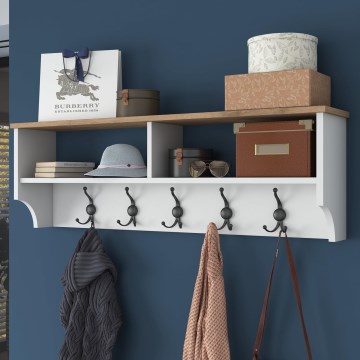 Appendiabiti a parete RANI 120x37x22 cm bianco/beige