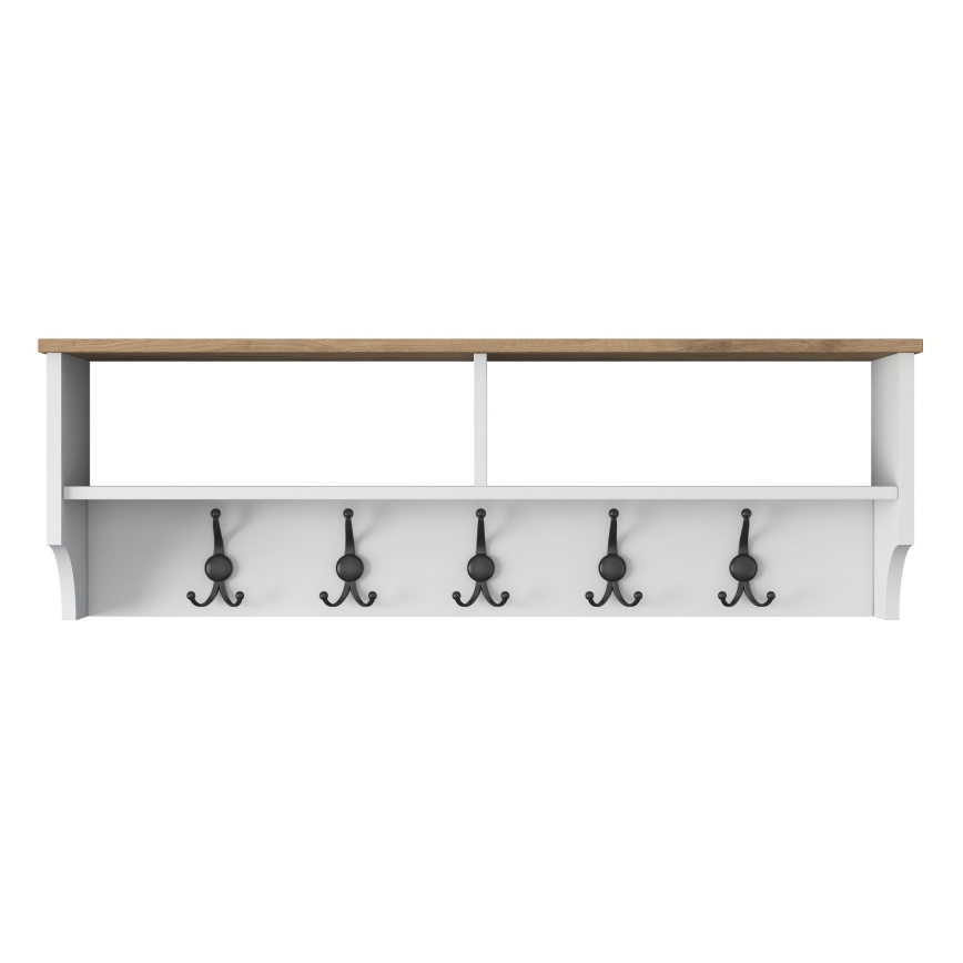 Appendiabiti a parete RANI 120x37x22 cm bianco/beige