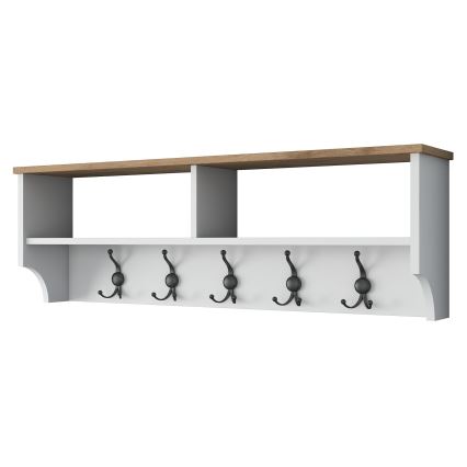Appendiabiti a parete RANI 120x37x22 cm bianco/beige