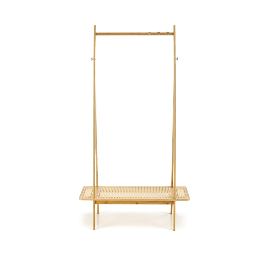 Appendiabiti a piantana LEGNO 168x68 cm in rattan