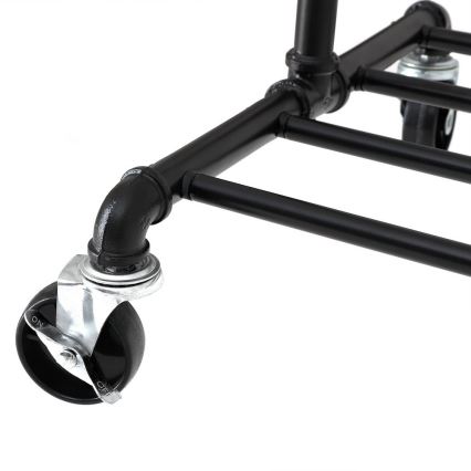 Appendiabiti a piantana mobile LINEA, nero