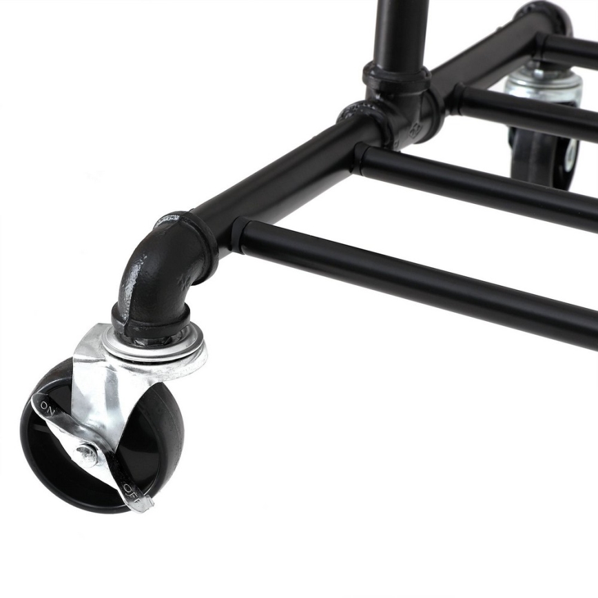 Appendiabiti a piantana mobile LINEA, nero