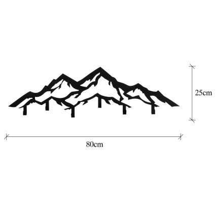 Appendiabiti da parete 25x80 cm montagne