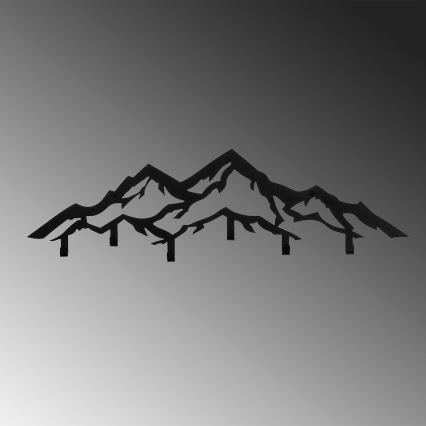 Appendiabiti da parete 80x25 cm Montagne