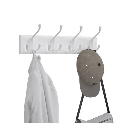 Appendiabiti da parete KATE 40x11x7 cm bianco