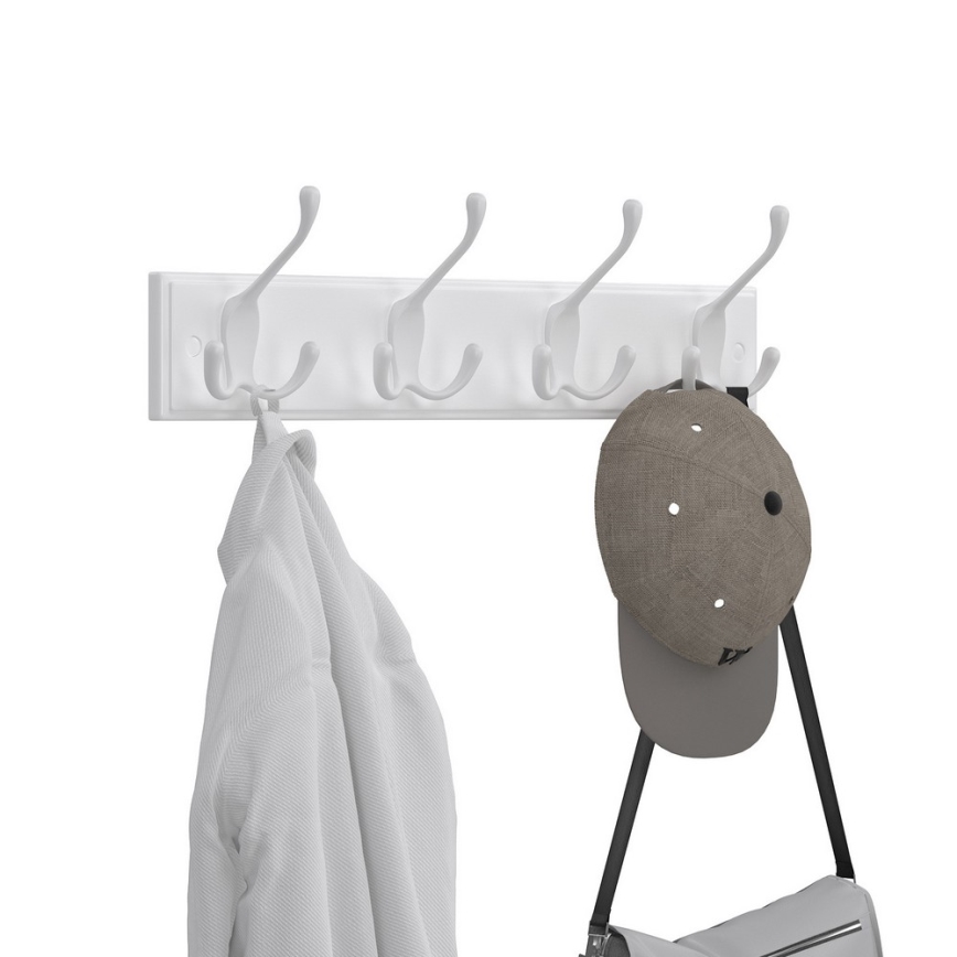 Appendiabiti da parete KATE 40x11x7 cm bianco