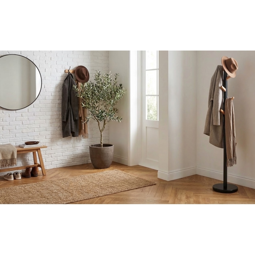 Appendiabiti da terra 177x28 cm DOMUS nero/beige