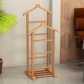 Appendiabiti da terra BIBI 33 x 120 x 46 cm, marrone