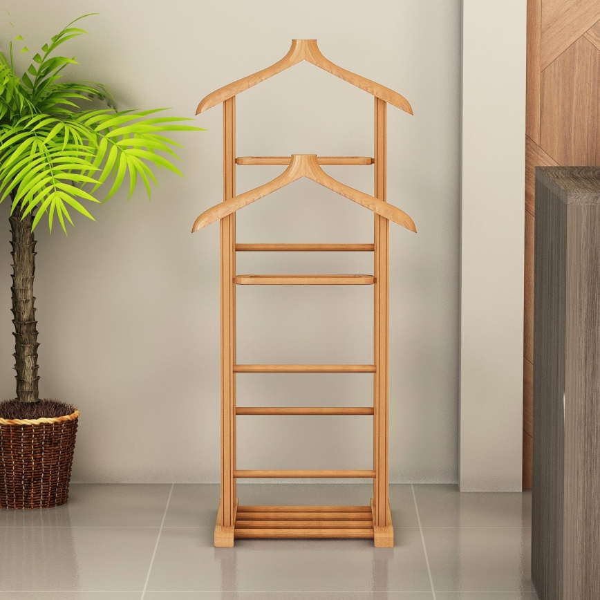 Appendiabiti da terra BIBI 33 x 120 x 46 cm, marrone