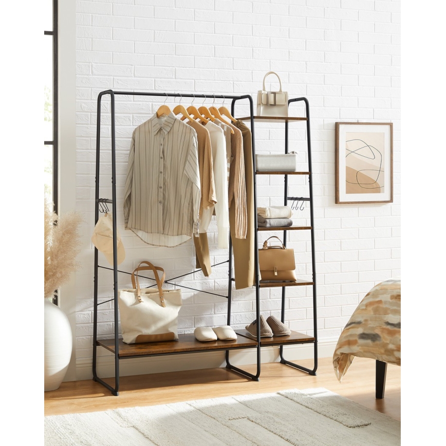 Appendiabiti da terra LINEA marrone/nero