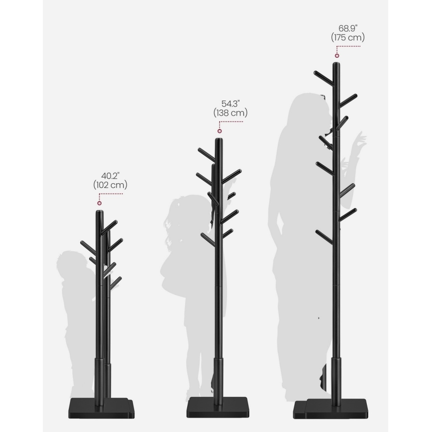 Appendiabiti da terra LINEA nero