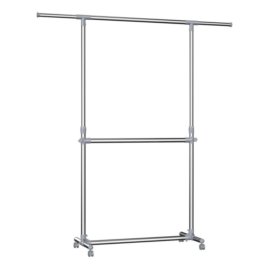 Appendiabiti mobile a piantana LINEA, colore argento