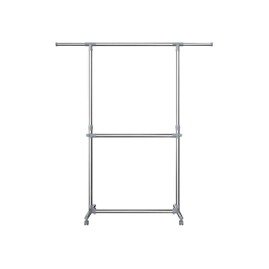 Appendiabiti mobile a piantana LINEA, colore argento