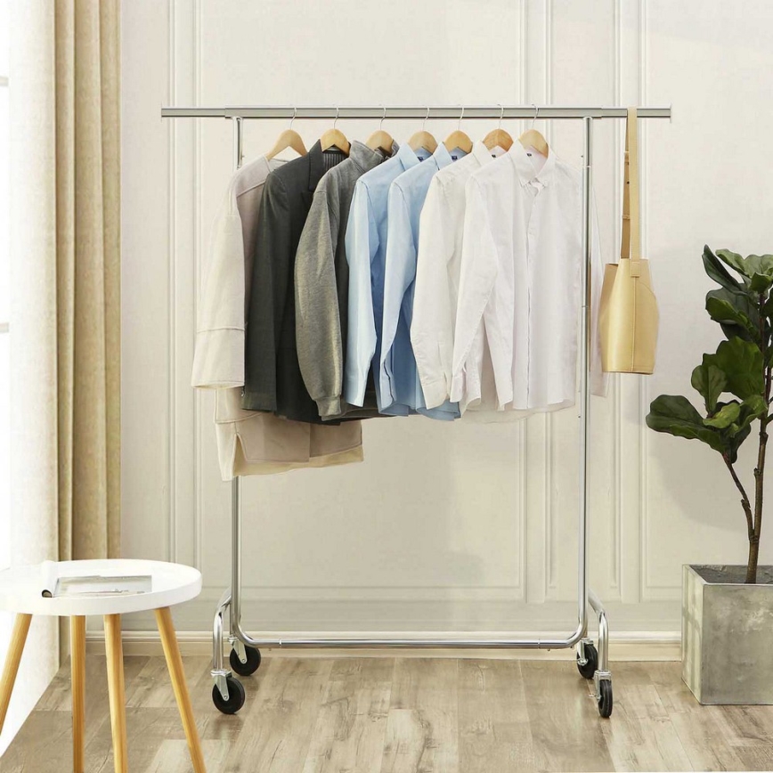 Appendiabiti mobile da terra JEAN 110/150x160x45 cm argento