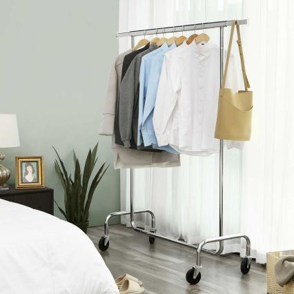 Appendiabiti mobile da terra JEAN 110/150x160x45 cm argento