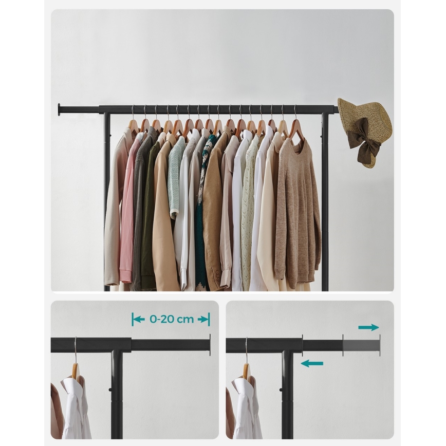 Appendiabiti mobile LINEA, nero