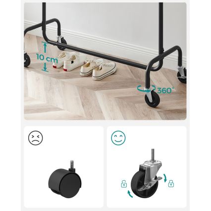 Appendiabiti mobile LINEA, nero