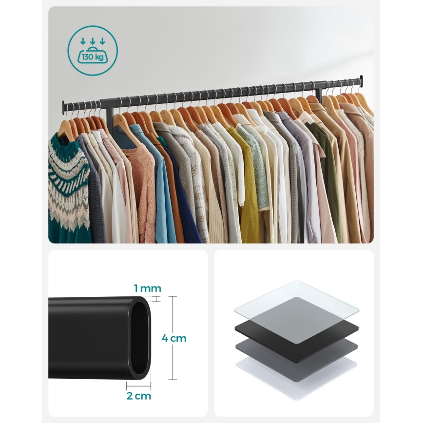 Appendiabiti mobile LINEA, nero