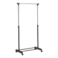 Appendino mobile in metallo 170x88 cm nero/cromo lucido