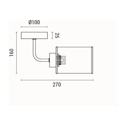 Applique 1xE27/60W/230V