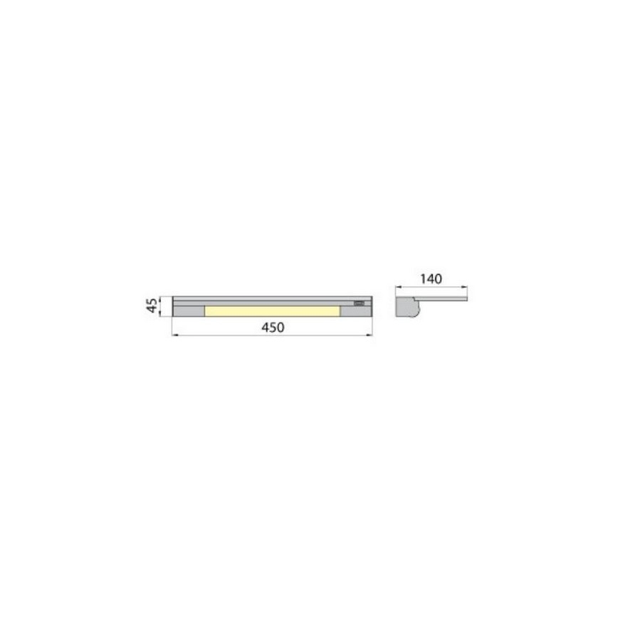Applique a con ripiano APERA T5 G5/8W/230V 45 cm