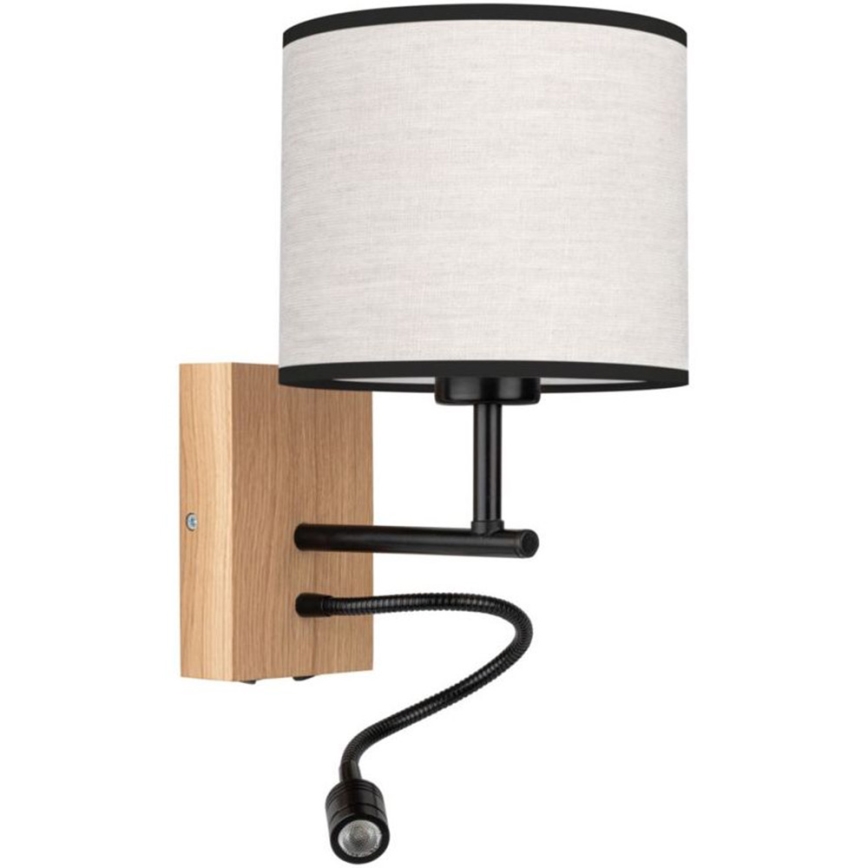 Applique a LED BOHO 1xE27/25W/230V + LED/1W/230V quercia