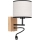 Applique a LED BOHO 1xE27/25W/230V + LED/1W/230V quercia
