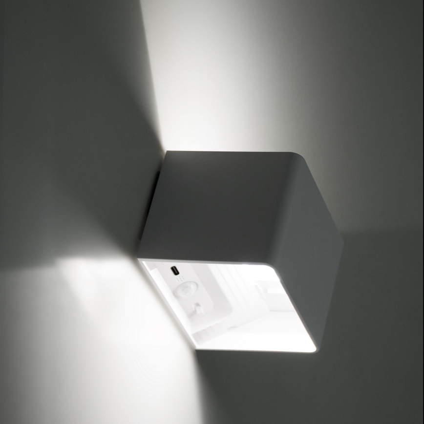 LED Dimmerabile muro touch chiaro con sensore MIRI LED/2,5W/3,7V 3000/4000/6400K 4000 mAh bianco