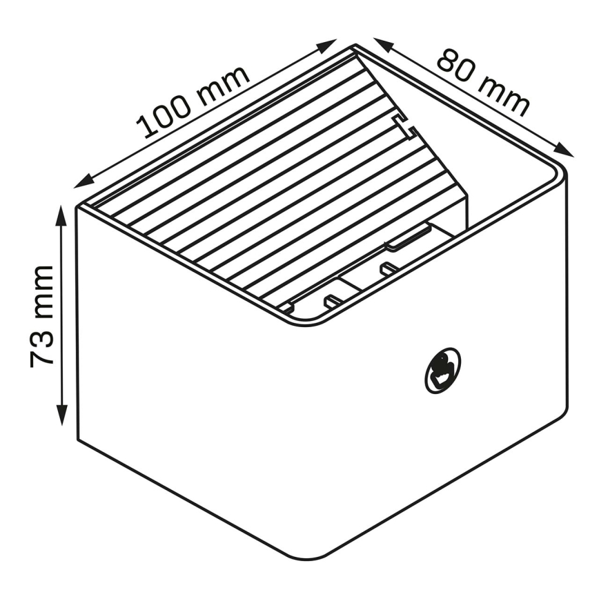 LED Dimmerabile muro touch chiaro con sensore MIRI LED/2,5W/3,7V 3000/4000/6400K 4000 mAh bianco