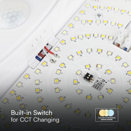 Applique a LED da bagno con sensore SAMSUNG CHIP LED/15W/230V 3000/4000/6000K IP44 bianco