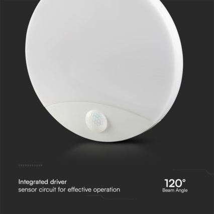 Applique a LED da bagno con sensore SAMSUNG CHIP LED/15W/230V 3000/4000/6000K IP44 bianco
