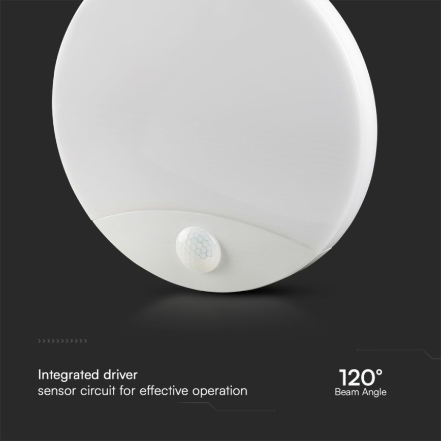 Applique a LED da bagno con sensore SAMSUNG CHIP LED/15W/230V 3000/4000/6000K IP44 bianco