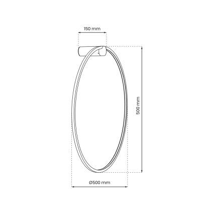 Applique a LED da bagno SATURNO LED/25W/230V IP44 antracite