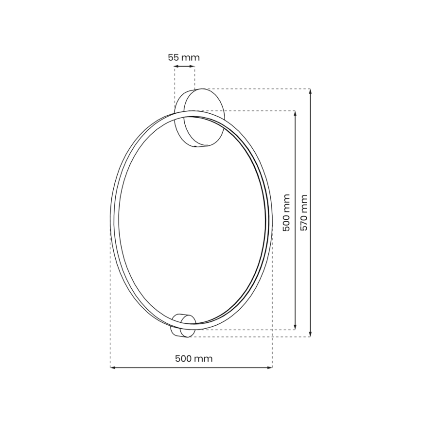 Applique a LED da bagno SATURNO LED/25W/230V IP44 antracite