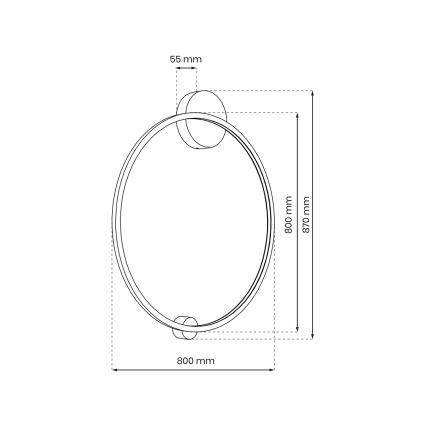 Applique a LED da bagno SATURNO LED/46W/230V IP44 antracite