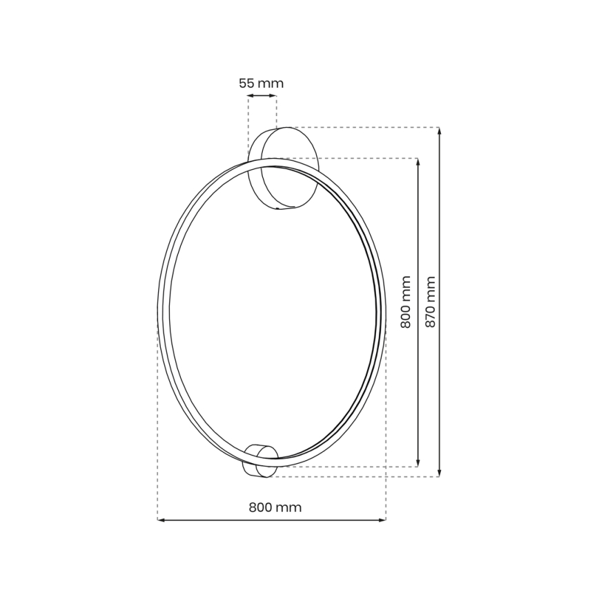 Applique a LED da bagno SATURNO LED/46W/230V IP44 antracite