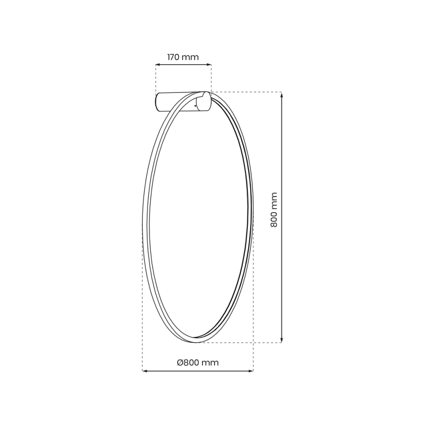 Applique a LED da bagno SATURNO LED/46W/230V IP44 oro