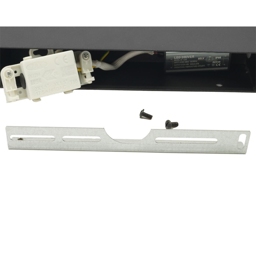 LED Flessibile Applique da esterno 2xLED/16W/230V IP54 90 cm nero