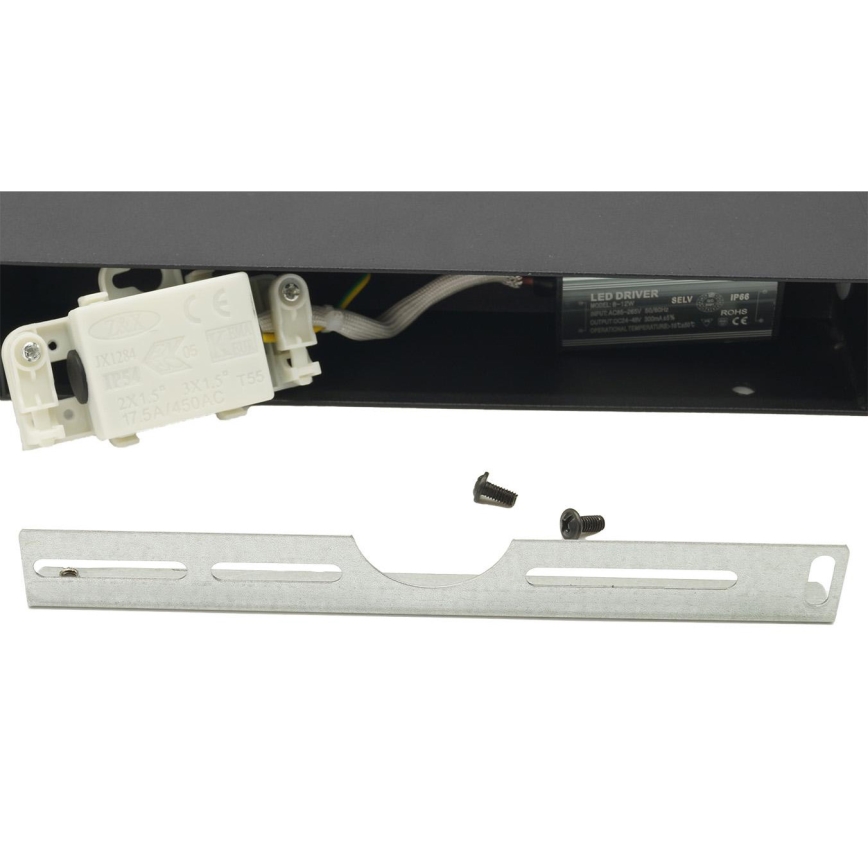 LED Flessibile Applique da esterno 2xLED/4W/230V IP54 30 cm nero