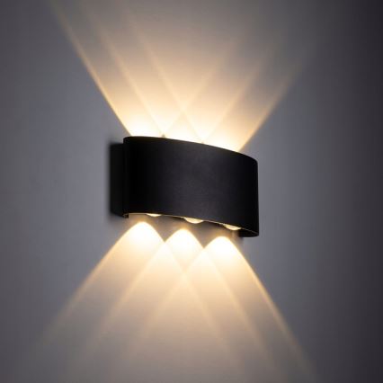 Applique a LED da esterno ARROW 6xLED/1W/230V IP54 nero