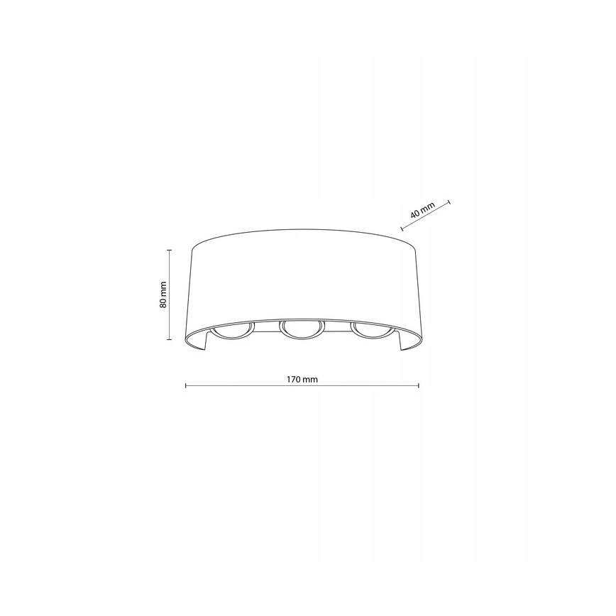 Applique a LED da esterno ARROW 6xLED/1W/230V IP54 nero