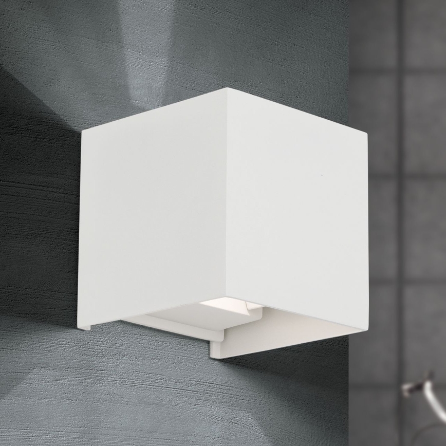 Applique a LED da esterno CUBE 2xLED/3W/230V IP54 bianco
