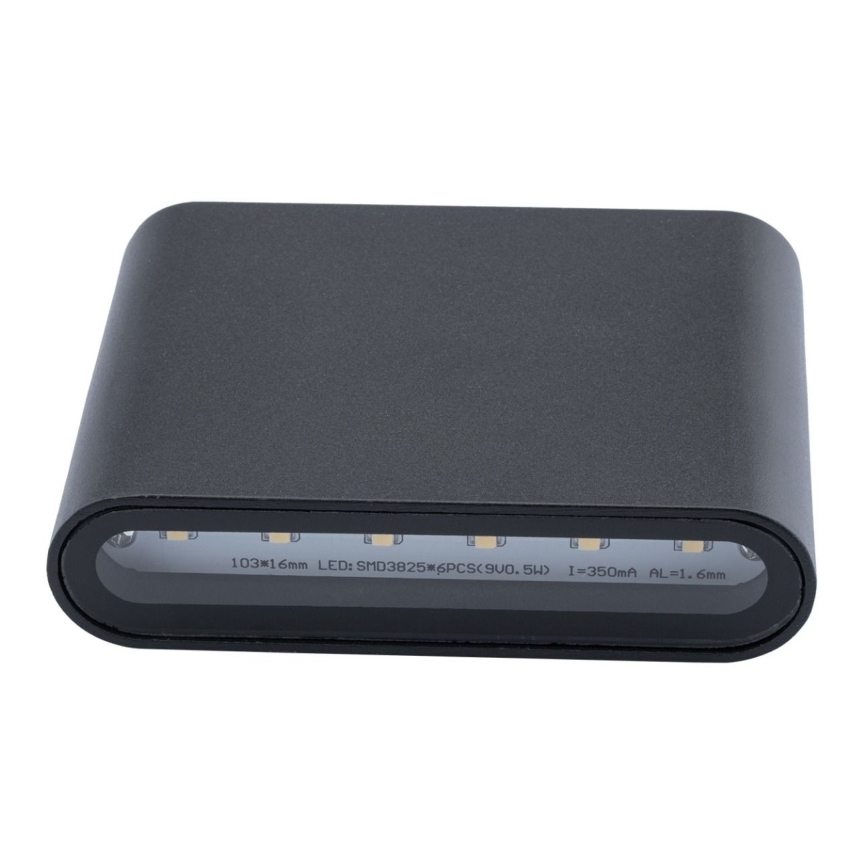 Applique a LED da esterno FLOW 2xLED/3W/230V IP54 nero