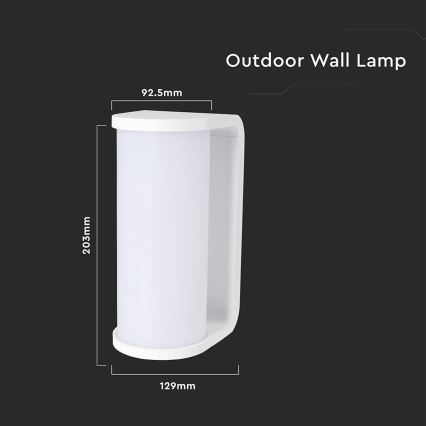 Applique a LED da esterno LED/12W/230V 3000/4200/6500K IP65 bianco