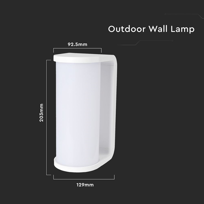 Applique a LED da esterno LED/12W/230V 3000/4200/6500K IP65 bianco