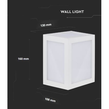 Applique a LED da esterno LED/12W/230V 3000K IP65 bianco