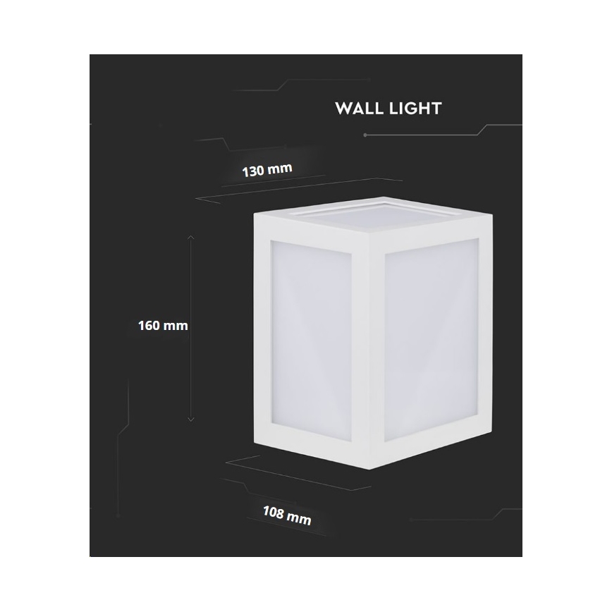 Applique a LED da esterno LED/12W/230V 3000K IP65 bianco