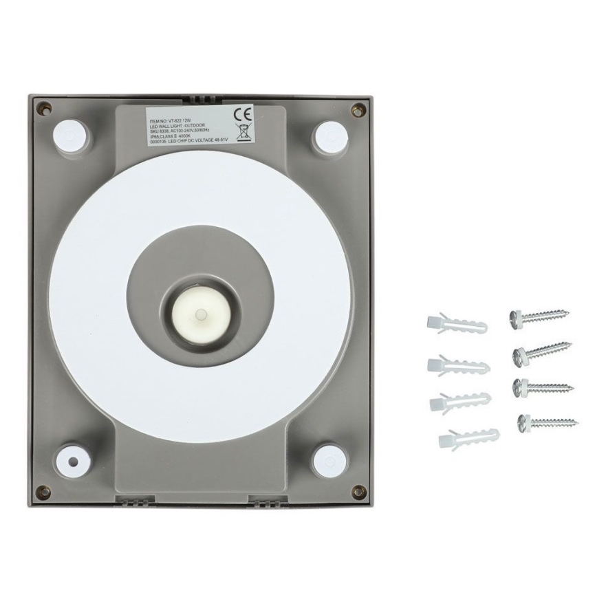 Applique a LED da esterno LED/12W/230V 3000K IP65 grigio