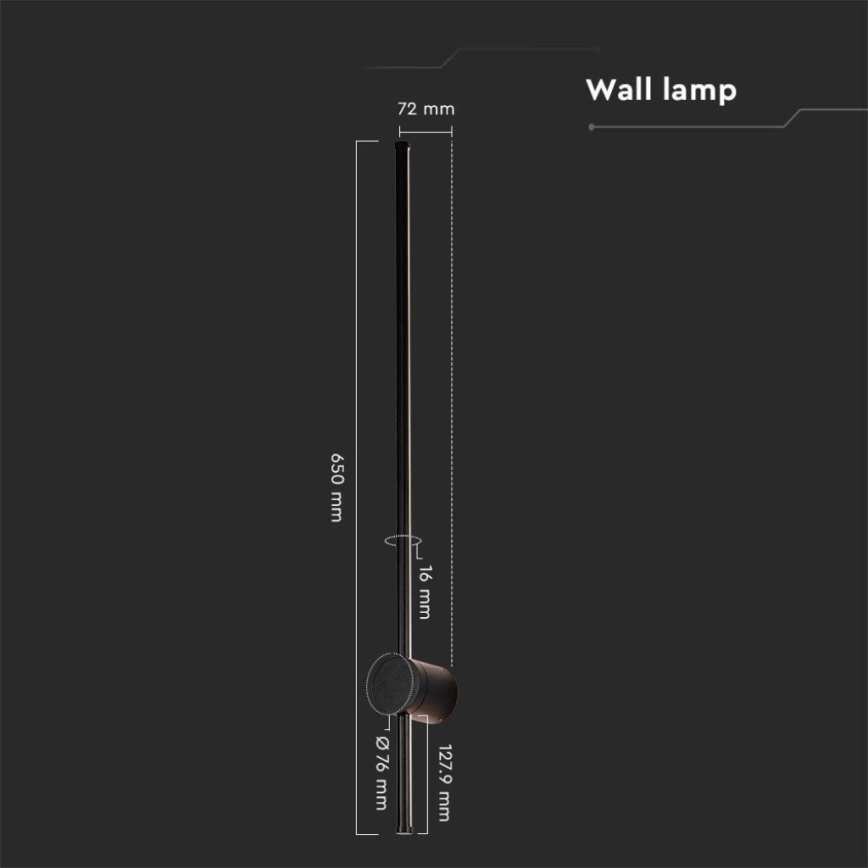 Applique a LED da esterno LED/12W/230V 3000K IP65 nero